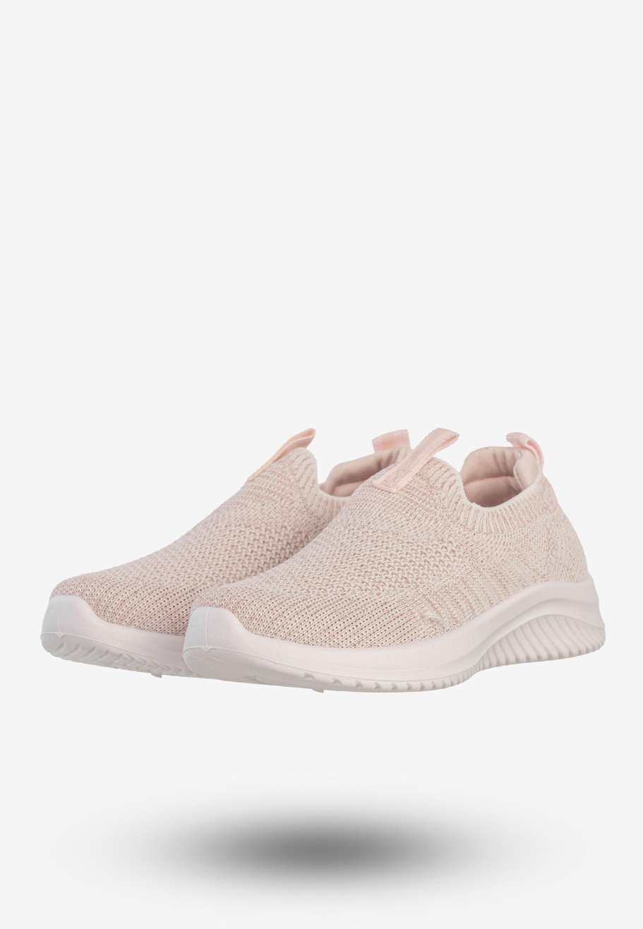 Sneakersy Dziecięce Wsuwane Buty Sportowe Półbuty Pudrowy Róż Apawwa Z2400P