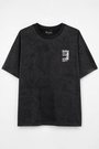 Komplet Męski T-Shirt Szorty Dresowe Casual Letni Zestaw Bawełniany Czarny