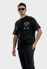 Koszulka Męska Oversize T-Shirt Czarny z nadrukiem Aventus