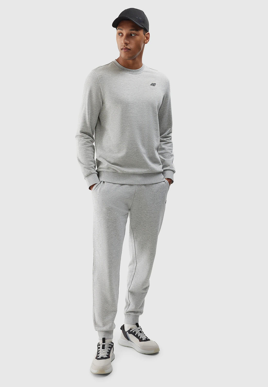 Bluza Męska 4F Sportowa Szara nierozpinana TSWSM1181