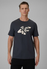 Koszulka Męska 4F Sportowa Bawełniana T-Shirt Regular Grafitowy 4FWSS26TTSHM2667