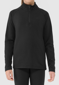 Bluza Termoaktywna Dziecięca 4F Bielizna Drapana Ciepła Sportowa Czarna 4FJWAW25UBRUU106