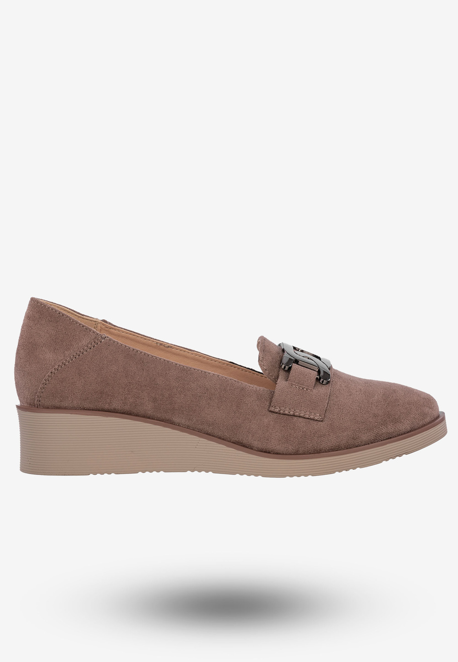 Półbuty Damskie Buty Na Koturnie Lekkie Khaki Potocki 24-12319KH