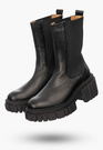 Sztyblety Damskie ULMANI SHOES Skórzane Buty Casual Czarne PROUKT POLSKI