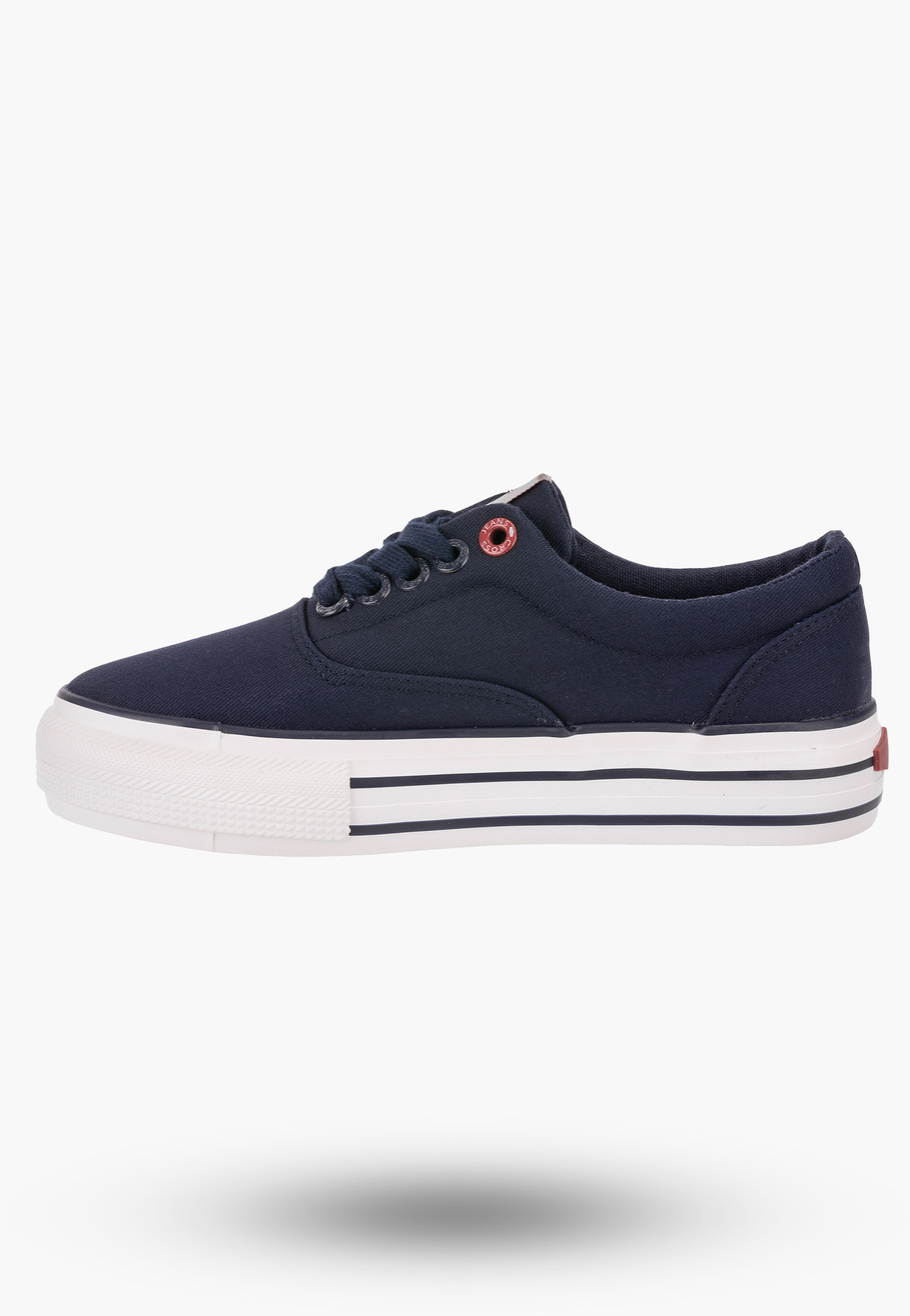 Trampki Damskie CROSS JEANS Granatowe Buty Materiałowe FF2R4003C