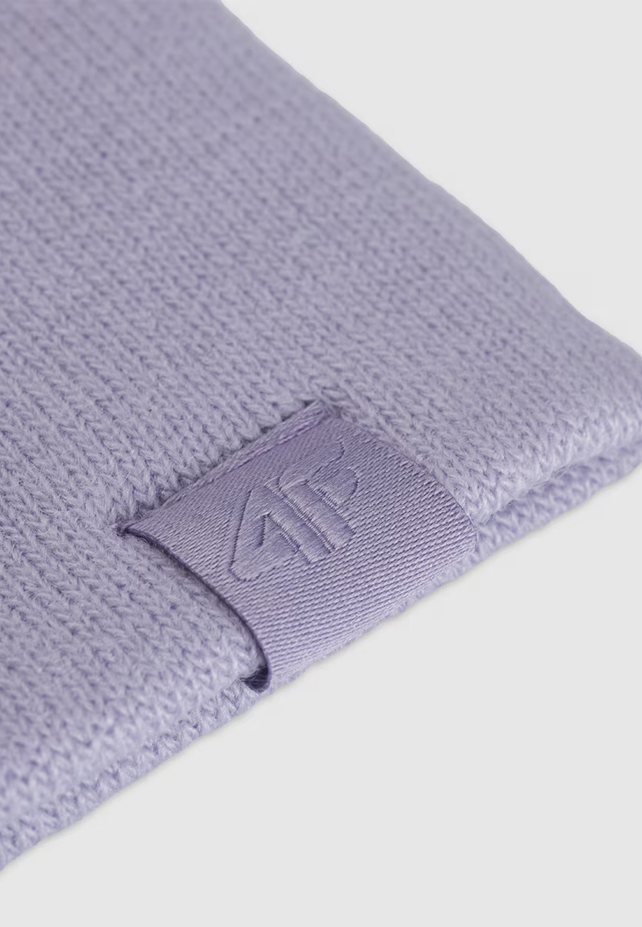 Czapka Dziewczęca 4F Beanie Zimowa Dwuwarstwowa Fioletowa 4FJWAW25ACAPU602