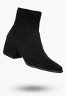 Botki Damskie Buty Wsuwane Eleganckie Stylowe Na Zimę Czarne