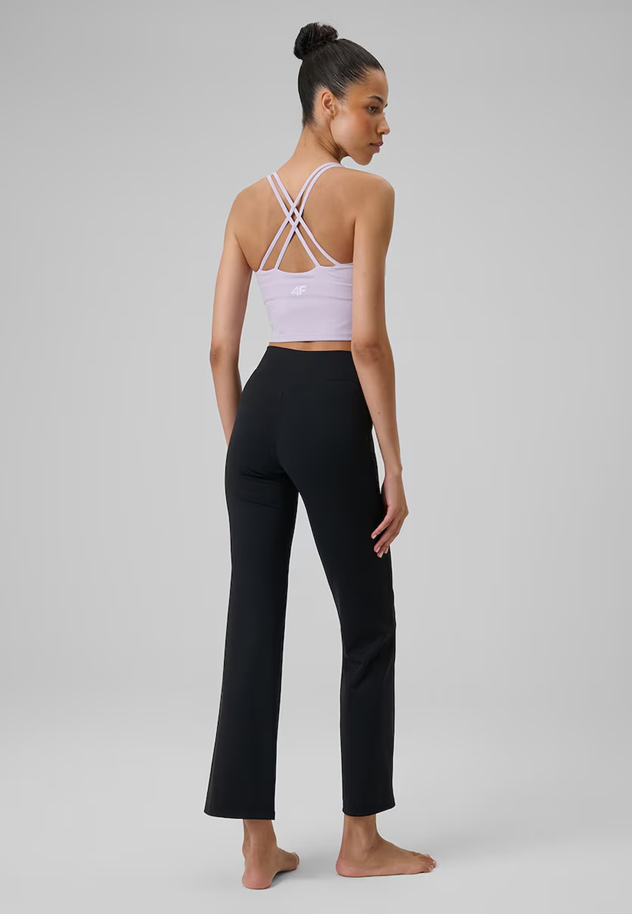 Spodnie Damskie 4F Sportowe Szybkoschnące Treningowe Yoga Czarne 4FWSS26TFTIF444