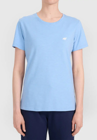 Koszulka Damska 4F T-shirt Basic Bawełniany Niebieski 4FWMM00TTSHF3308