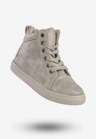 Sneakersy Dziecięce Ekoskóra Wysokie na Zamek Buty Srebrne New tlck TL73C-2