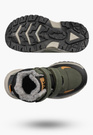 Buty Dziecięce Zimowe Ekoskóra Sneakersy Ocieplane Na Rzepy Trapery Zielone