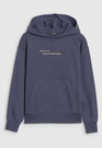 Bluza Chłopięca 4F Sportowa Oversize Bawełniana Z Kapturem Antracytowa 4FJWSS25TSWSM1511-22S