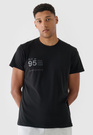 Koszulka Męska 4F T-shirt Sportowy Regular Z Nadrukiem Czarny 4FRSS24TTSHM2483