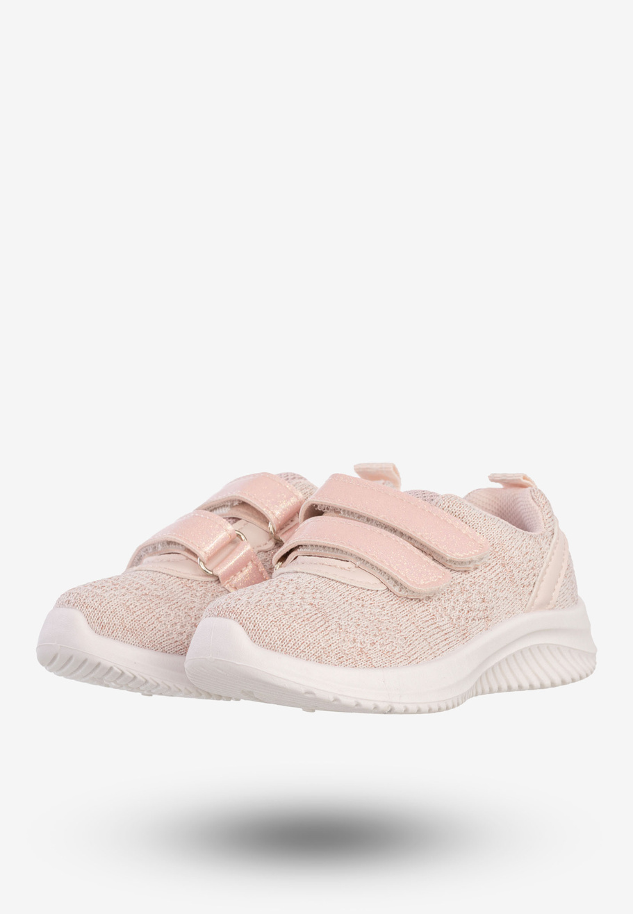 Sneakersy Dziecięce Na Rzepy Buty Sportowe Lekkie Pudrowy Róż Apawwa
