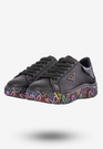 Sneakersy Damskie Buty Skórzane Czarne Filippo DP4480/23 BK MLT