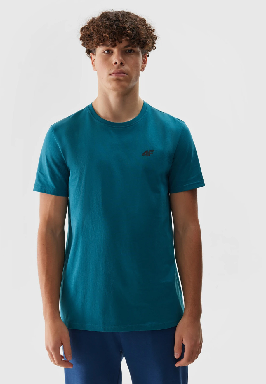 Koszulka Męska 4F Sportowy T-shirt Zielony Regular TTSHM1154