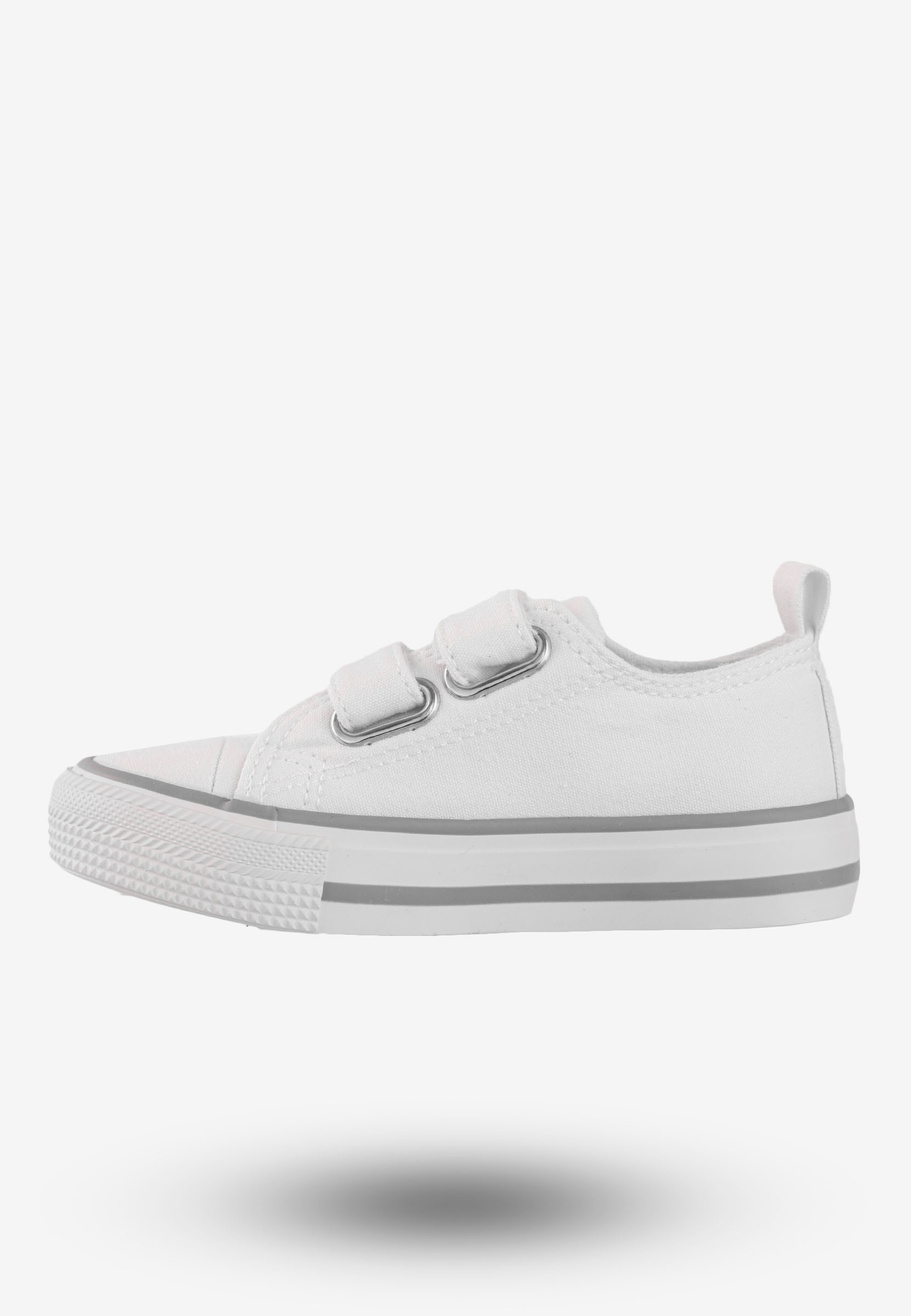Trampki Dziecięce Buty Na Rzepy BIG STAR Białe LL374016
