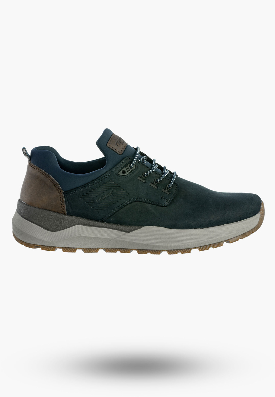 Buty Męskie RIEKER Półbuty Skórzane Sportowe Czarne 06050-14