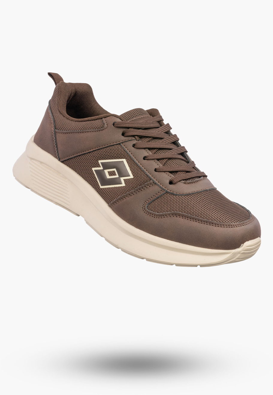 Buty Sportowe Uniseks LOTTO Sneakersy Lekkie Casual SOBRIO Brązowe