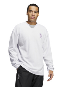 Bluza Męska Adidas Dame Bluzka z długim rękawem Long Sleeve Biały