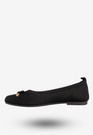 Baleriny Damskie Buty Z Kokardką Płaski Obcas Czarne Bella Paris CB130