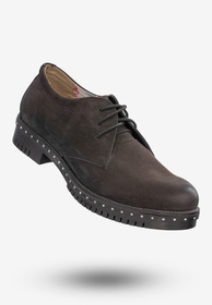 Półbuty Damskie Buty Skórzane Eleganckie Czarne Rammit 1225/17