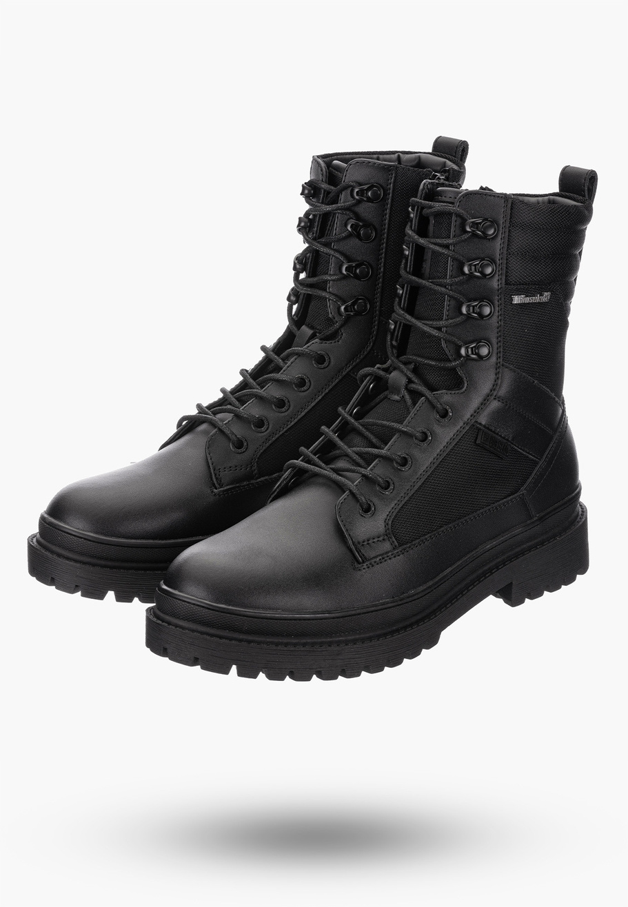 Buty Męskie BIG STAR Botki Skórzane Wodoodporne Czarne OO174164
