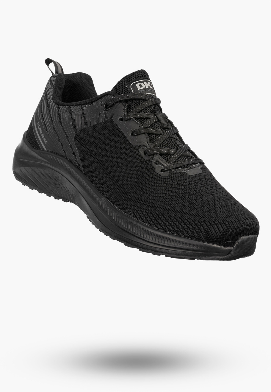 Buty Sportowe Męskie DK Jogging Do Biegania Sneakersy Wygodne Czarne