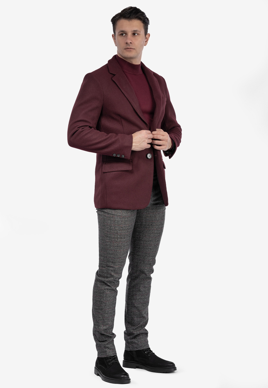 Spodnie Męskie Wizytowe Eleganckie W Kratę Szare Walat ZRV/999