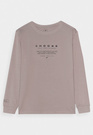 Longsleeve Chłopięcy 4F Regular Z Nadrukiem Szary 4FJWAW24TLONM294