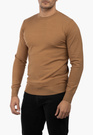 Sweter Męski Elegancki Klasyczny Basic Camel S-C-1-2024