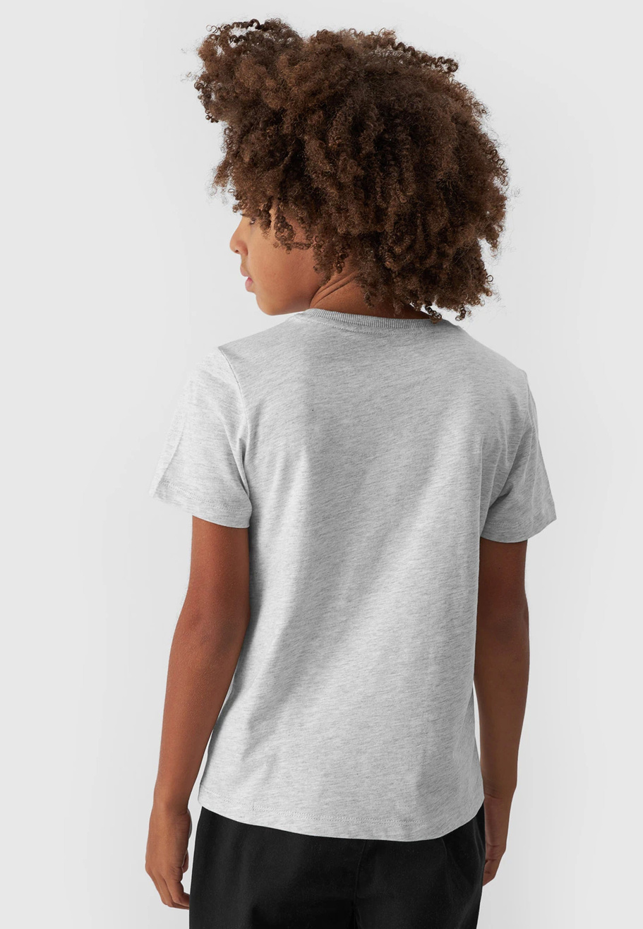 Koszulka 4F chłopięca szary t-shirt basic