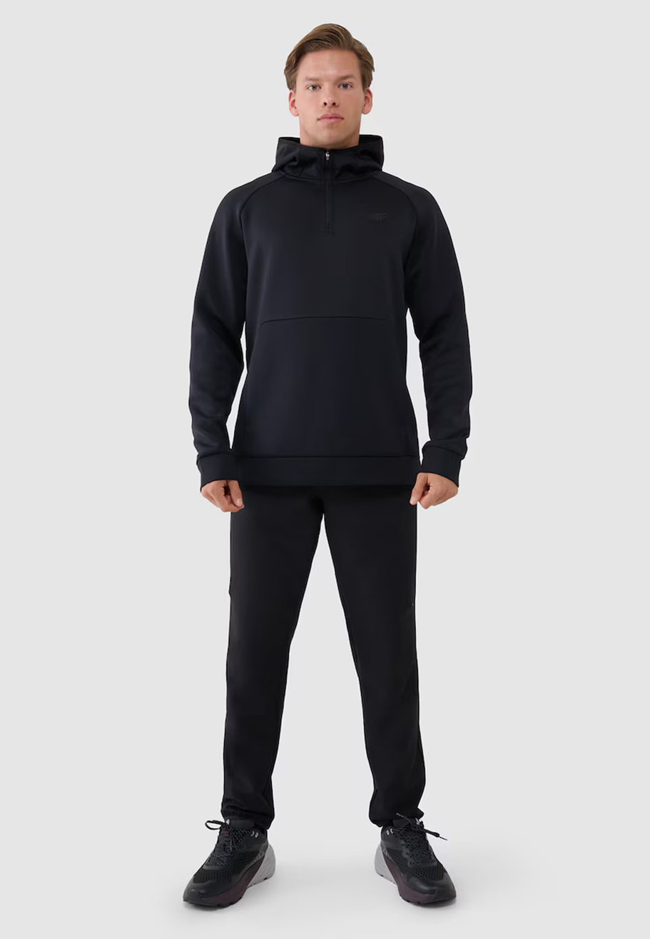 Bluza Męska 4F Sportowa Treningowa Z Kapturem Szybkoschnąca Czarna 4FWSS25TFSWM457
