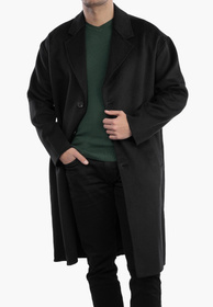 Płaszcz Męski ZARA - Czarny Klasyczny Oversize 8491/301/800