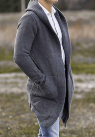 Sweter Męski Wełniany Długi