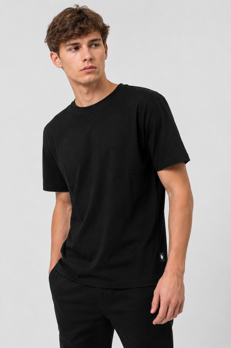 Koszulka Męska 4F Bawełniana Regular Fit Edycja Limitowana T-Shirt Basic Czarny 4FWSS26TTSHM3971