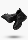 Buty Dziewczęce BIG STAR Trzewiki Ocieplane Eko Skóra Czarne OO374084