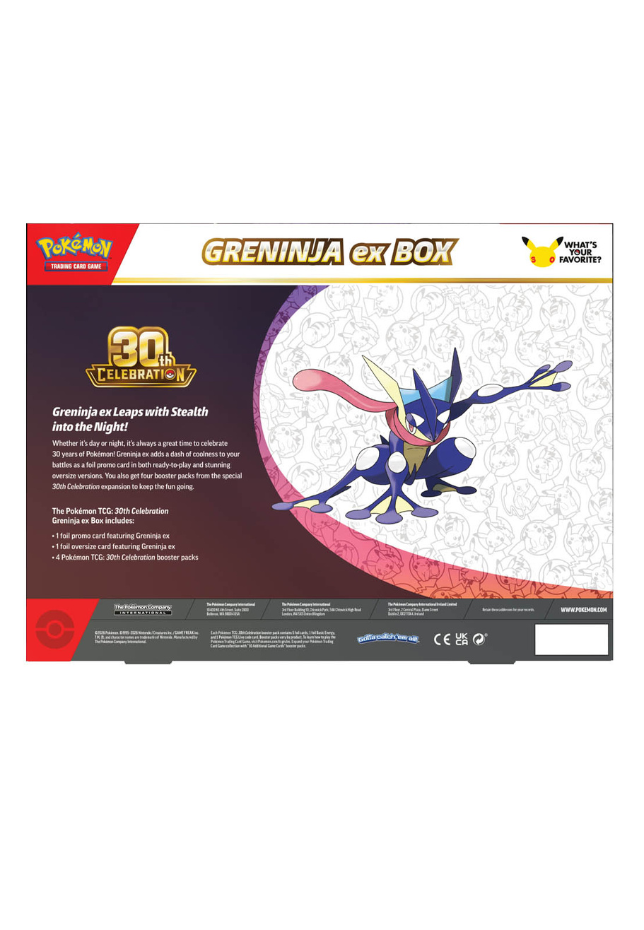 Pokémon TCG 30th Celebration Greninja ex Box 4 boostery karta promo Jumbo 2026