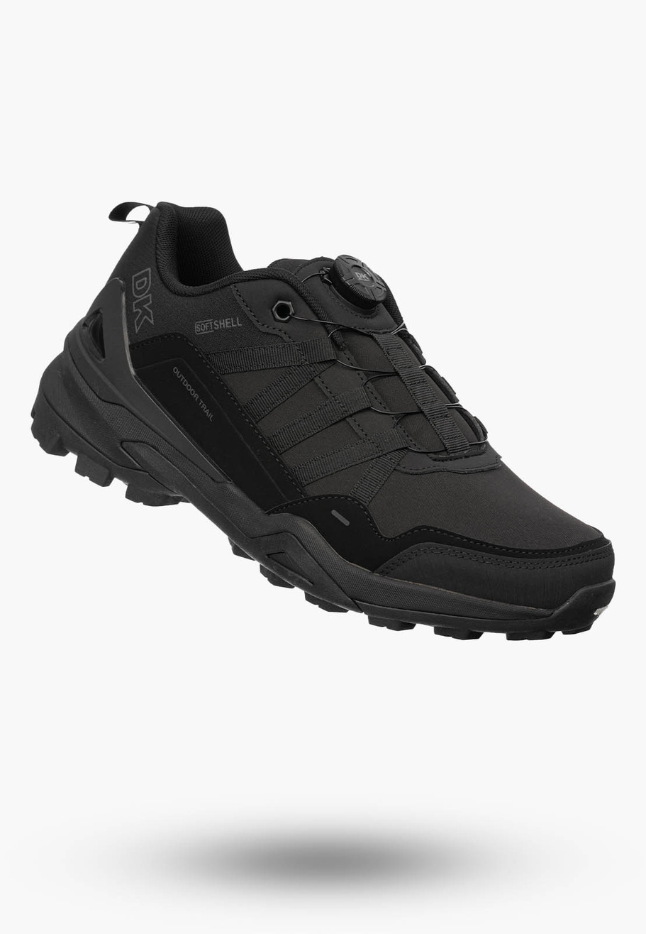 Trekkingowe Buty Męskie DK Softshell Outdoor Sportowe Terenowe Czarne