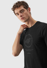 Koszulka Męska 4F T-shirt Czarny Logo
