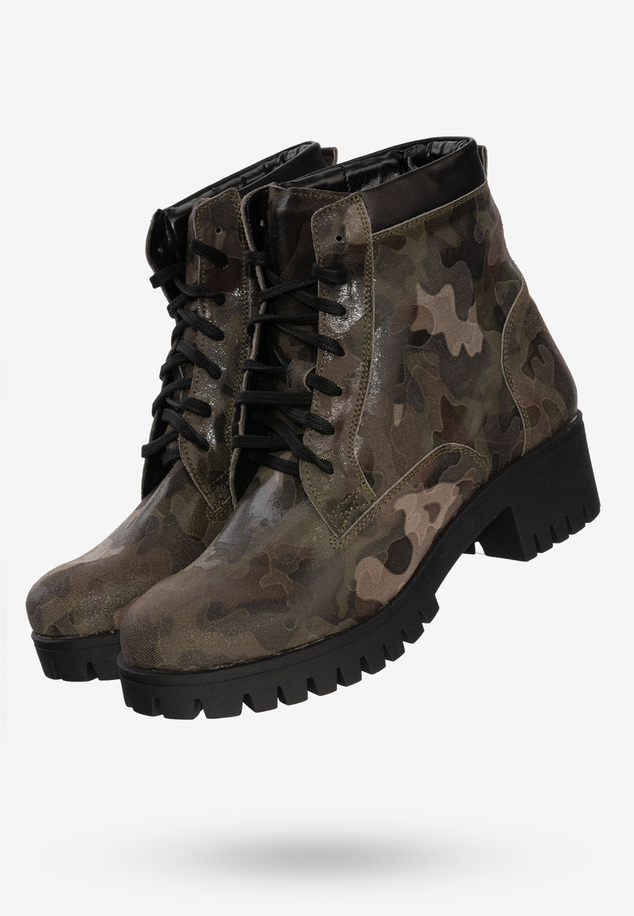 Buty Damskie Botki Ze Skóry Naturalnej Ocieplane Na Zimę Moro 1025/5