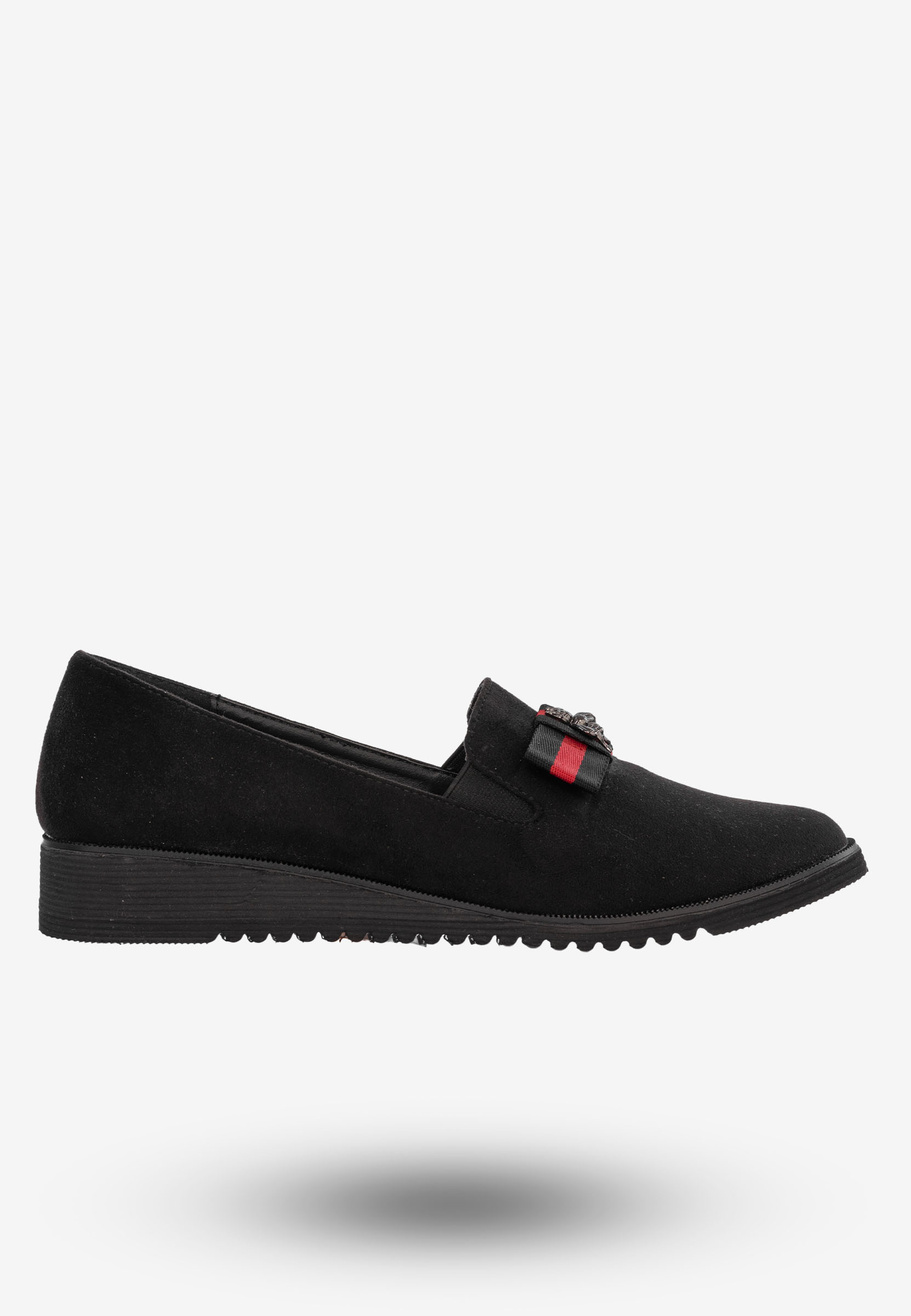 Mokasyny Damskie Buty Eleganckie Wygodne Czarne Goodin GD-FL325