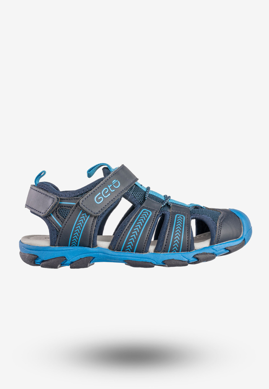 Sandały Chłopięce Buty Na Rzepy Sportowe Niebieskie Gelteo D-959