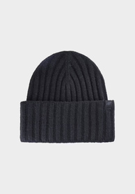 Czapka Damska Sportowa 4F Zimowa Beanie Dzianinowa Prążkowana Czarna 4FWAW24ACAPF451
