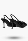 Szpilki Damskie Eleganckie Buty Na Obcasie z kokardą Czarne