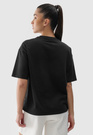 Koszulka Damska 4F T-shirt Oversize Basic Sportowy Czarny 4FRSS24TTSHF2545