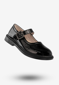 Półbuty Dziewczęce Ekoskóra Eleganckie Buty Czarne Apawwa MC285