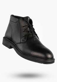 Trzewiki Męskie Zimowe Buty Ocieplane Eleganckie Klasyczne Na Zamek Czarne