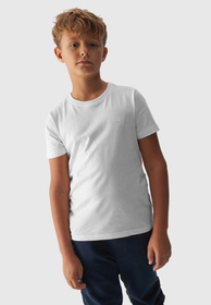 Koszulka 4F chłopięca biały t-shirt basic