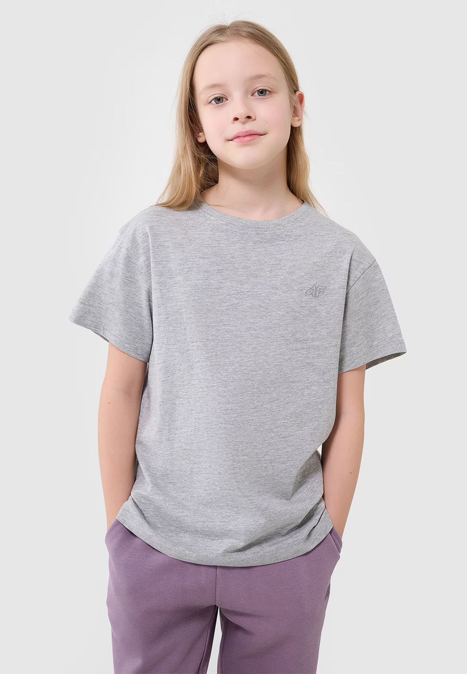 Koszulka Dziewczęca 4F T-shirt Szara 4FJWMM00TTSHF2332